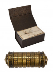 Decorative Retro Style Alphabet Pattern Masterpiece Lock With Storage Box Gold 150 x 50millimeter