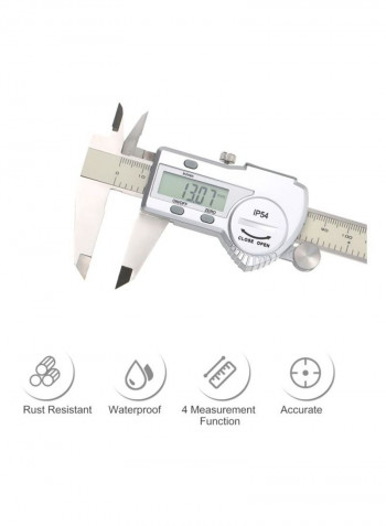Digital Stainless Steel Caliper Silver/White 290x90millimeter