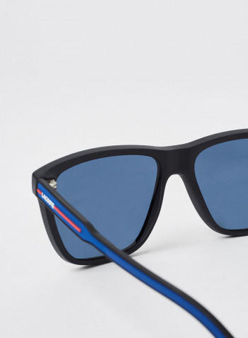 Men's Full Rimmed Modified Rectangular Frame Sunglasses - Lens Size: 57 mm