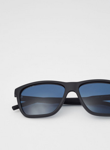 Men's Full Rimmed Modified Rectangular Frame Sunglasses - Lens Size: 57 mm