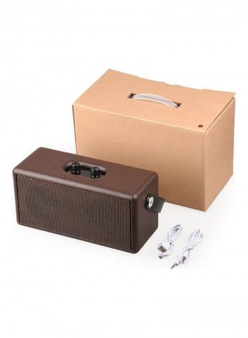 Portable Subwoofer Wooden Bluetooth 4.2 Speaker HPEDA00998401A Black
