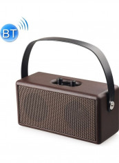 Portable Subwoofer Wooden Bluetooth 4.2 Speaker HPEDA00998401B Brown