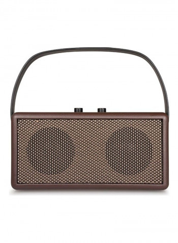 Portable Subwoofer Wooden Bluetooth 4.2 Speaker HPEDA00998401B Brown