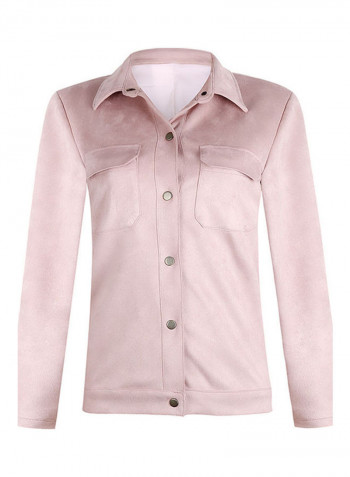 Long Sleeves Solid Jacket Army Green