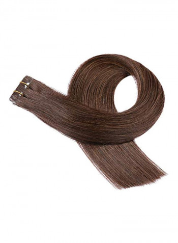 Long Straight Hair Extension Dark Brown