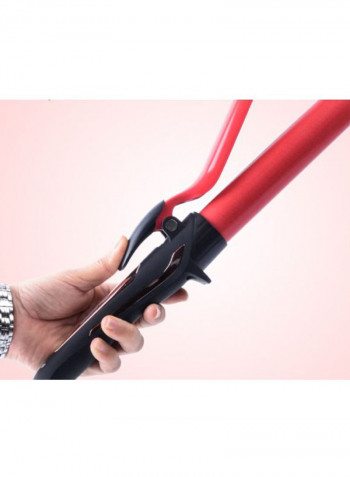 Professional Curling Iron Red/Black/Silver 37cm