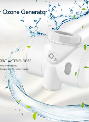 Self-powered Water Ozone Generator Water Purifier White 14.60 x 7.40 x 8.60cm