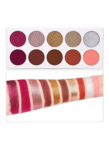10-Colour Pop Eyeshadow Palette Multicolour
