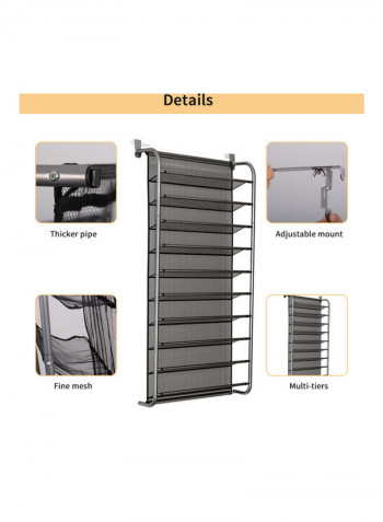 10-Tier Shoe Rack Multicolour