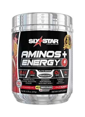 Aminos Plus Energy BCAA Powder - Fruit Punch