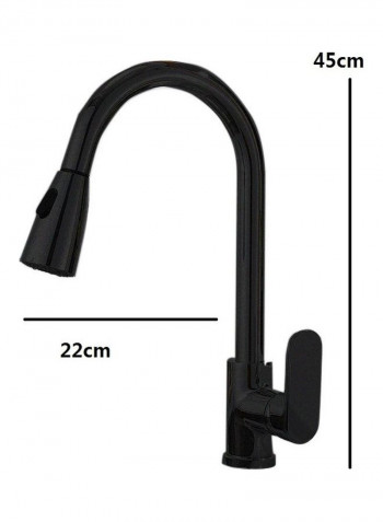 Cold and Hot Water Rotatable Touch Sensor Faucet Black 45 x 22cm