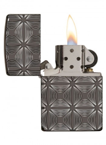 Decorative Pattern Design Gas Lighter Grey/White 2.4ounce