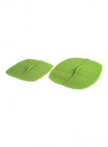 2-Piece Banana Leaf Lid Set Green