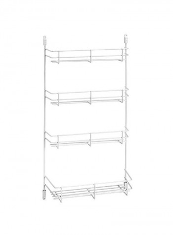Door Mount Wire Spice Racks White 10inch