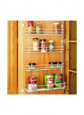 Door Mount Wire Spice Racks White 10inch