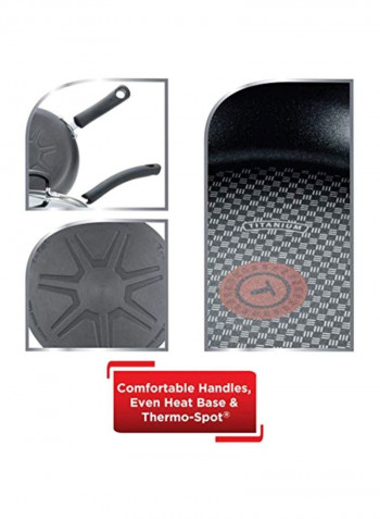 Nonstick Fry Pan With Lid Black/Clear 10inch