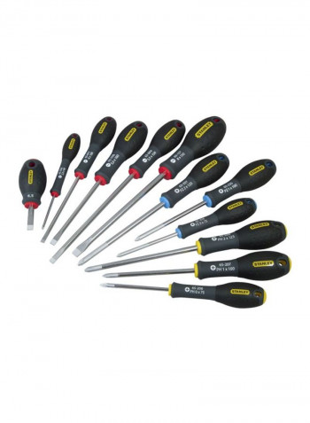 Fatmax 12-Piece Parallel Flared Philips Pozi Set Black/Silver/Yellow