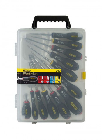 Fatmax 12-Piece Parallel Flared Philips Pozi Set Black/Silver/Yellow