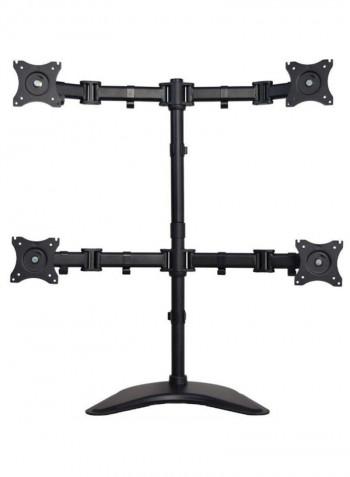 Quad Monitor TV Mount Below 32 Inch Black