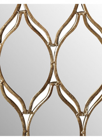 Diamond Metal Wall Mirror Gold/Silver 54.5x2x125centimeter