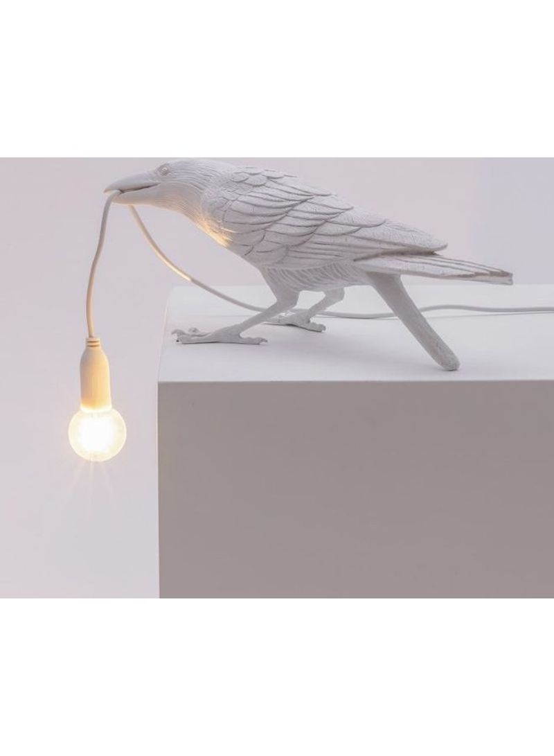 E12 LED Lucky Bird Table Lamp White