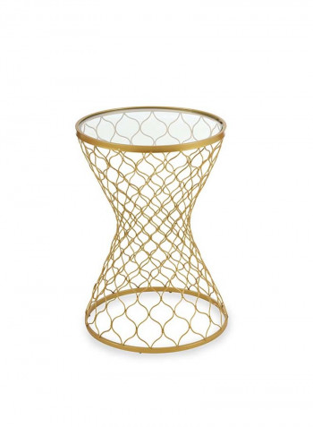 Neth End Table Gold 46 x 46 x 57cm