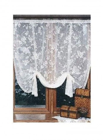 Polyester Drop Drape Shade Panel Set Grey/White 48x63inch