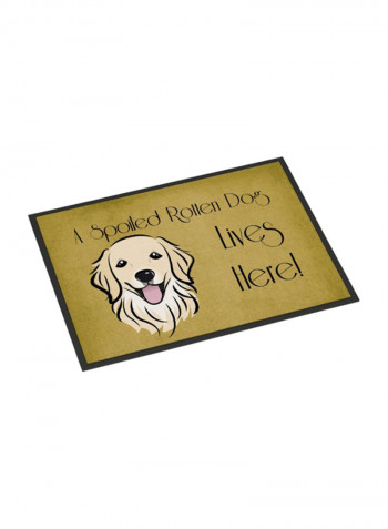 Retriever Spoiled Dog Lives Here Indoor/Outdoor Mat Multicolour 11 x 11inch