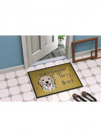 Retriever Spoiled Dog Lives Here Indoor/Outdoor Mat Multicolour 11 x 11inch