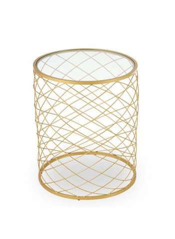 Springy End Table Gold 47 x 47 x 60cm