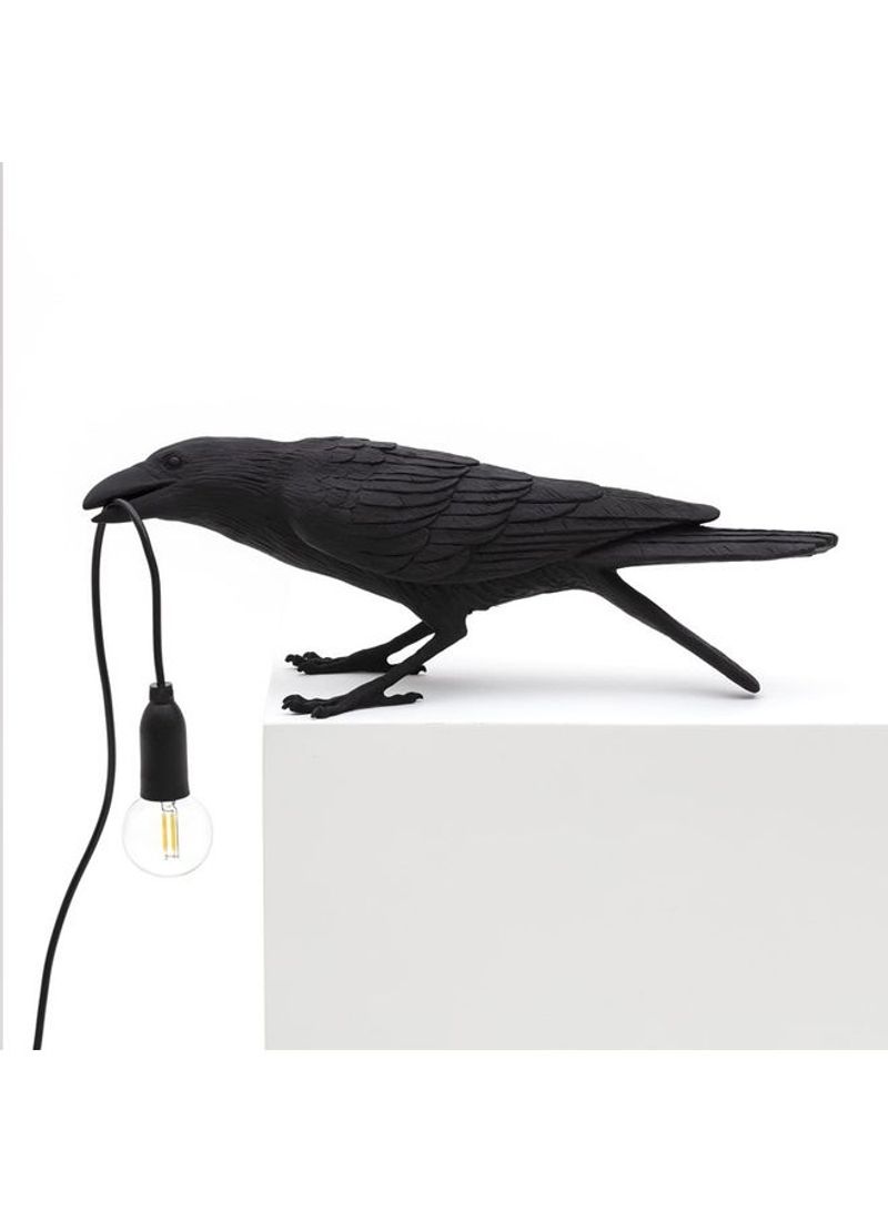 E12 LED Lucky Bird Table Lamp Black