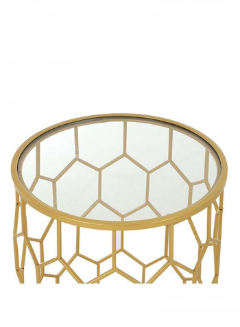 Piatos End Table Gold 42 x 42 x 54.5cm