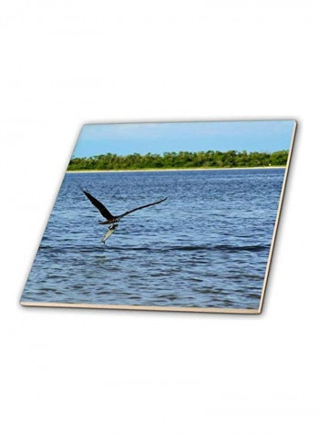 Osprey with Fish Ceramic Tile Multicolour 12 x 12inch