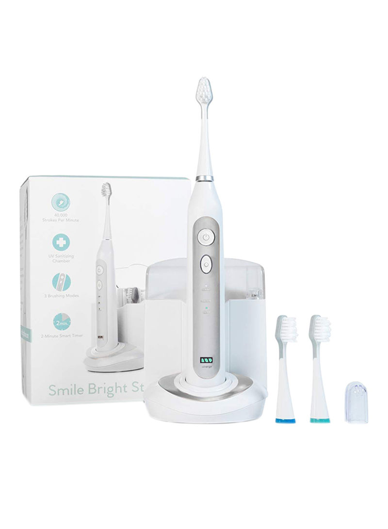 Platinum Electronic Sonic Toothbrush With Charging Case Silver