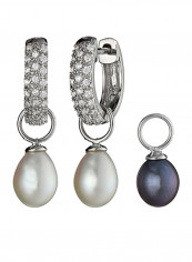 925 Sterling silver Cubic Zirconia And Pearl Studded Earrings