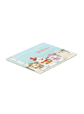 Merry Christmas Carolers Great Pyrenese Kitchen/Bath Mat Multicolour 6 x 19inch