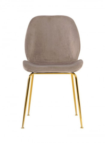 Toshika Dining Chair Beige/Gold 50x90x50centimeter