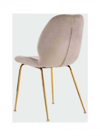 Toshika Dining Chair Beige/Gold 50x90x50centimeter