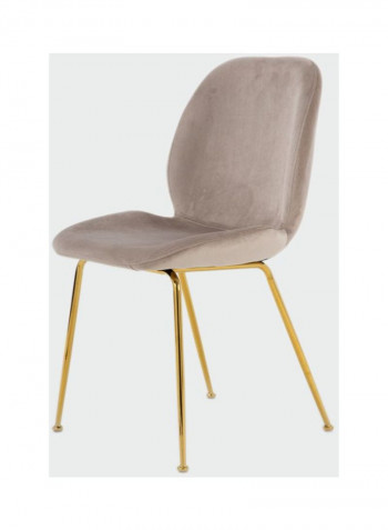 Toshika Dining Chair Beige/Gold 50x90x50centimeter