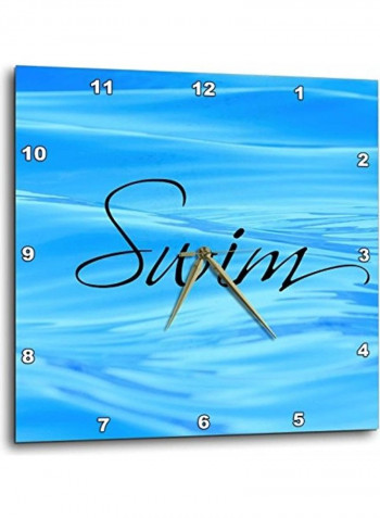 Dpp 180139 2 Swim Water Background Wall Clock Multicolour 13x13inch