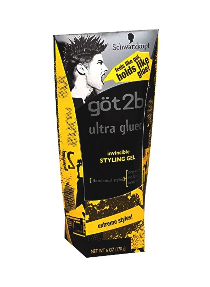 Pack Of 6 Ultra Glued Invincible Styling Gel Set 6ounce