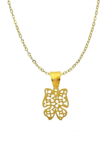 Chain Necklace With Butterfly Pendant