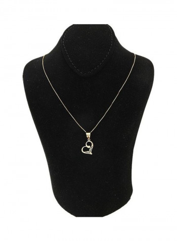 Chain Necklace With Twisted Heart Pendant