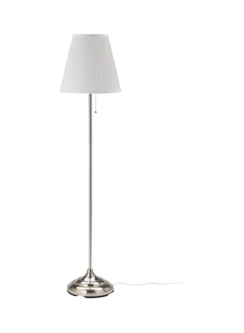 Floor Stand Lamp Silver/White 4 x 12cm