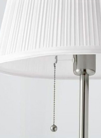 Floor Stand Lamp Silver/White 4 x 12cm