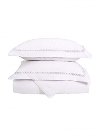 3-Piece Microfiber Duvet Cover Set White King