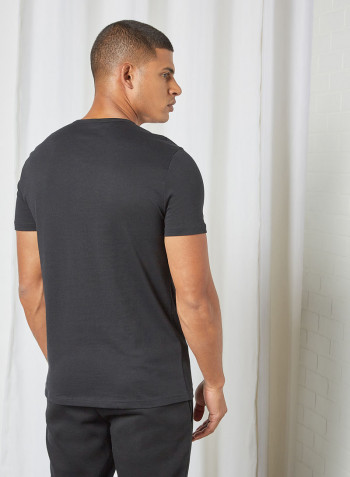 Basic V-Neck T-Shirt (Pack of 2) Black