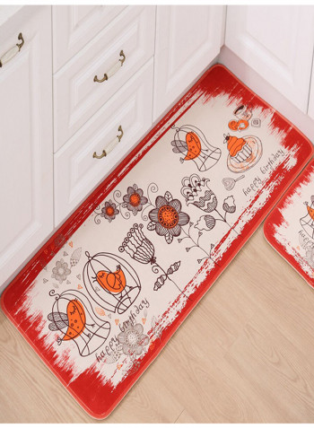 Cartoon Pattern Anti-Slip Durable Home Mat Multicolour 50(W)x160(L)centimeter