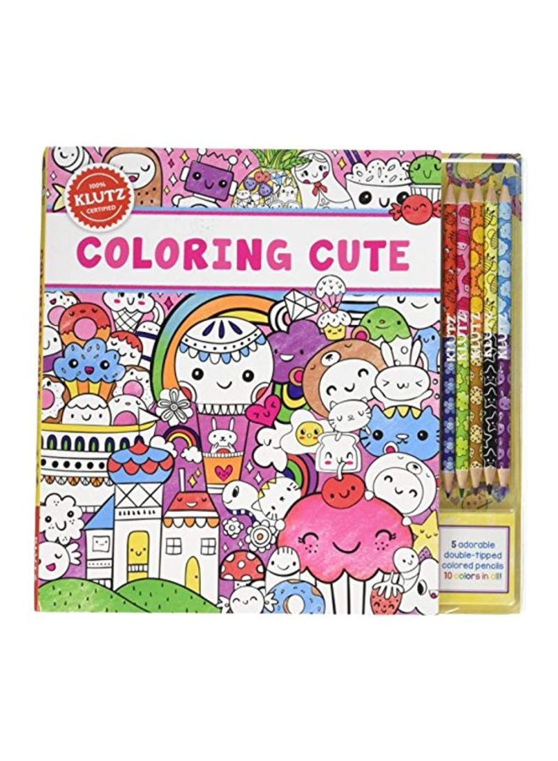 Colouring Book Kit Pink/White