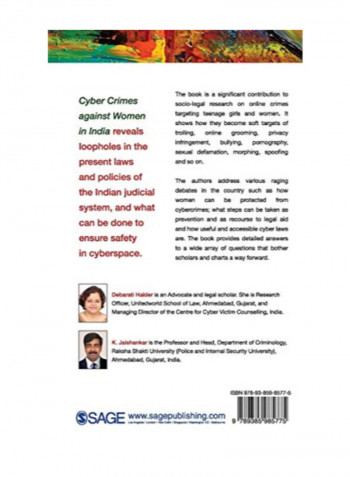 Cyber Crimes Against Women In India Hardcover English by Debharathi Halder - November